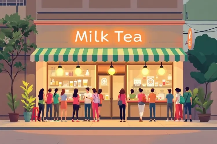 全网都在找的神秘奶茶店终于开分店，排队三小时起